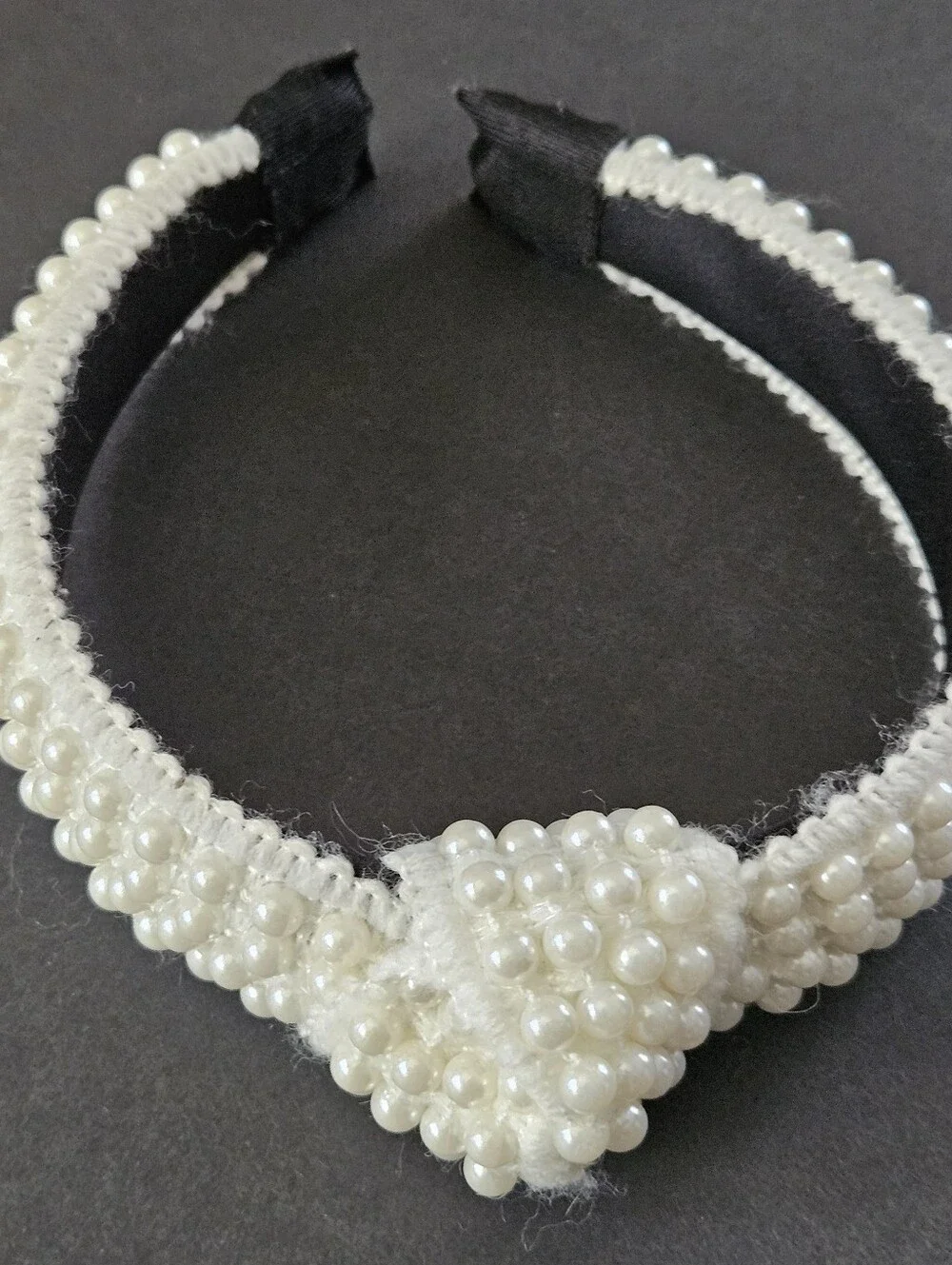 White Pearl Embellished Headband